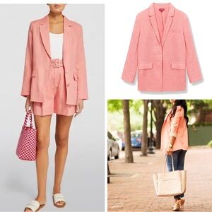STAUD $396 Maxwell Linen Blazer